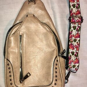Sam & Hadley Sling Bag with Floral Strap